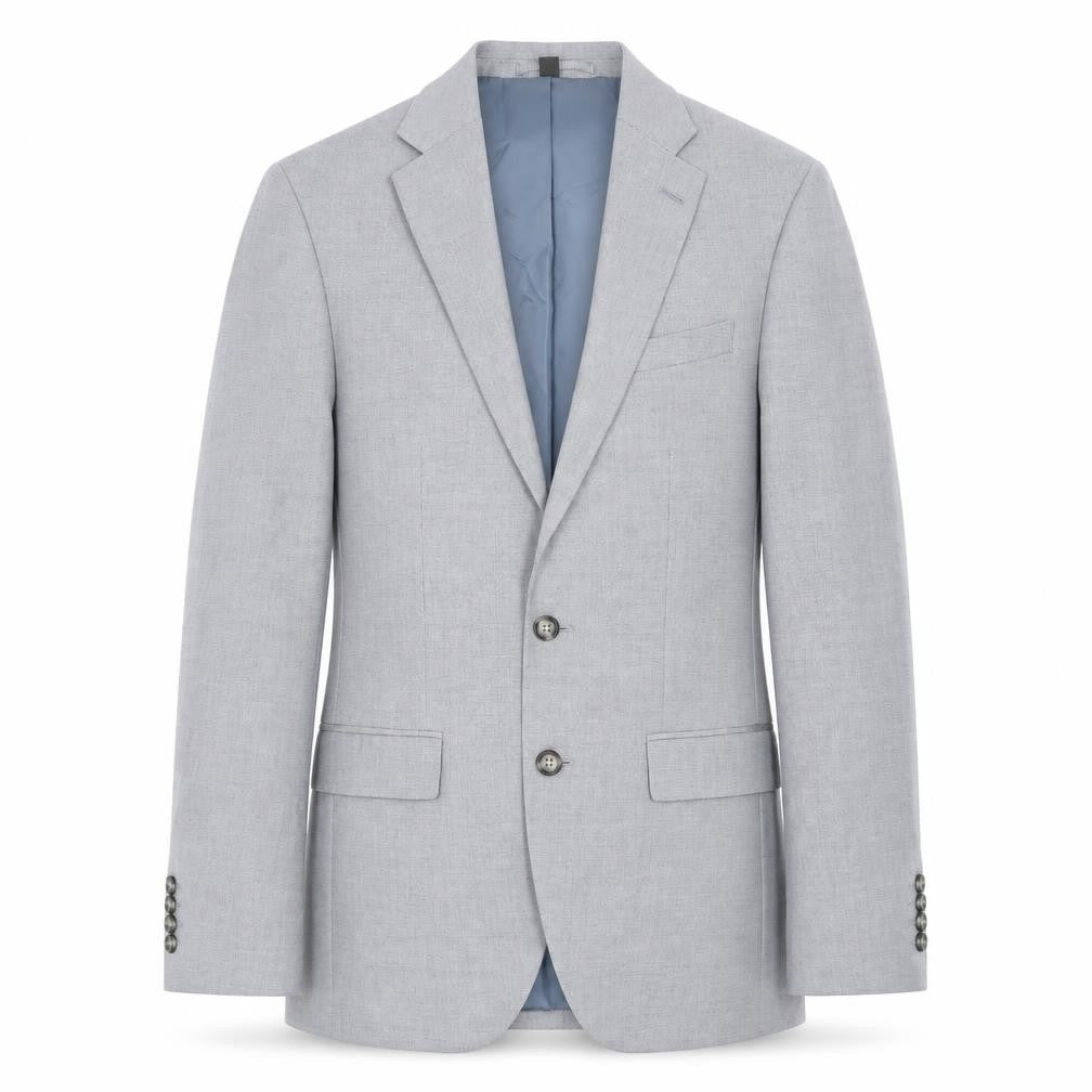 Front view of Marks & Spencer men’s blue polyester jacket blazer, size 36, regular