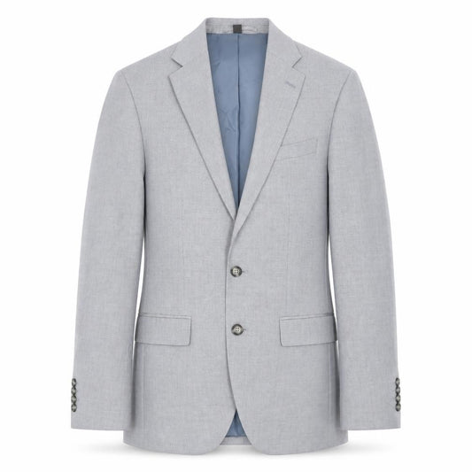 Front view of Marks & Spencer men’s blue polyester jacket blazer, size 36, regular