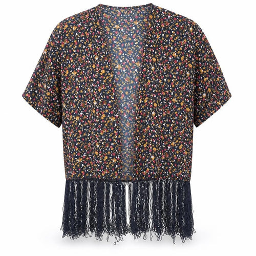 Papaya Womens Multicoloured Floral Polyester Kimono Blouse Size 14 V-Neck
