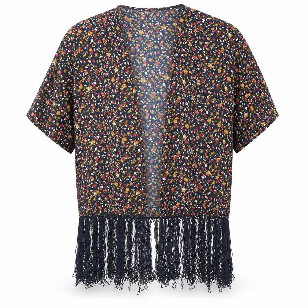 Papaya Womens Multicoloured Floral Polyester Kimono Blouse Size 14 V-Neck