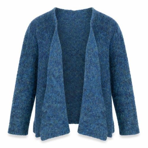 YERSE Womens Blue V-Neck Polyamide Cardigan Jumper Size L