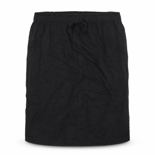 Marks and Spencer Womens Black Linen Straight & Pencil Skirt Size 24 Drawstring