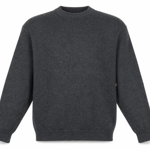 Wolsey Mens Grey Round Neck Acrylic Pullover Jumper Size M Long Sleeve