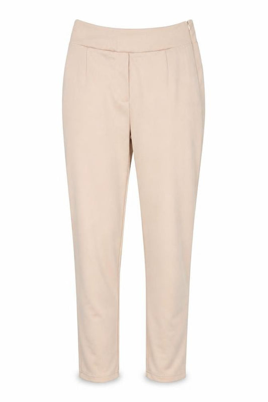 Front view of Chicme women’s pink polyester trousers, size S, regular zip