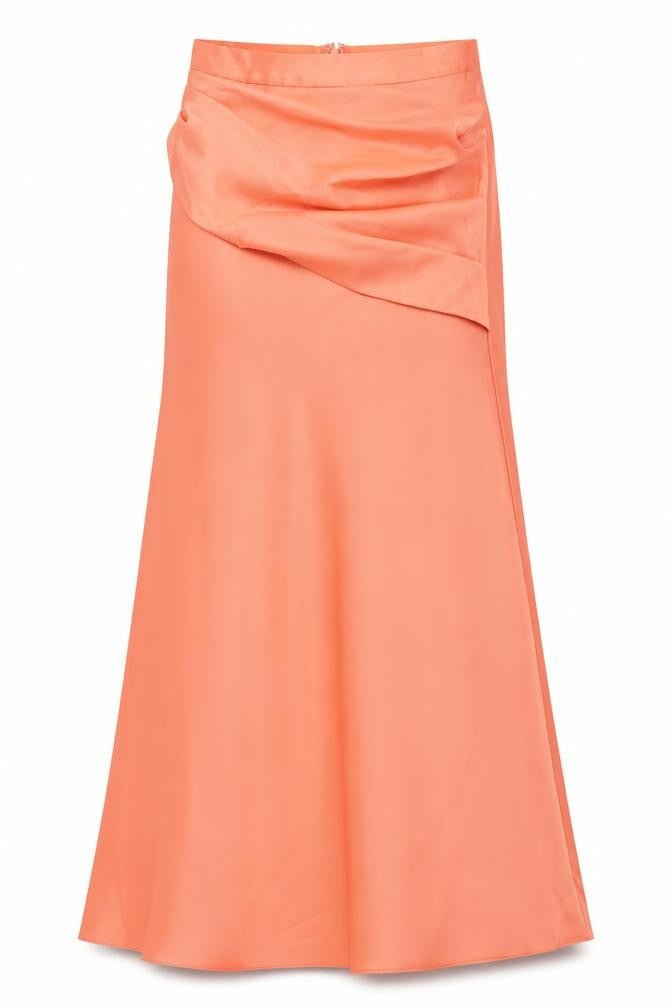 ASOS Womens Pink Polyester A-Line Size 8 Off the Shoulder Zip - Pleat Detail