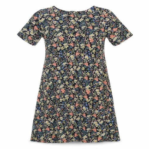 Pull&Bear Womens Multicoloured Floral Polyester A-Line Size S Boat Neck Button