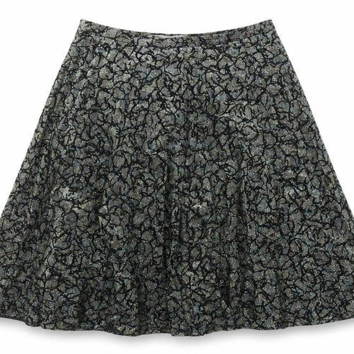Exclusive Style Womens Black Geometric Polyester Swing Skirt Size 30 in Zip