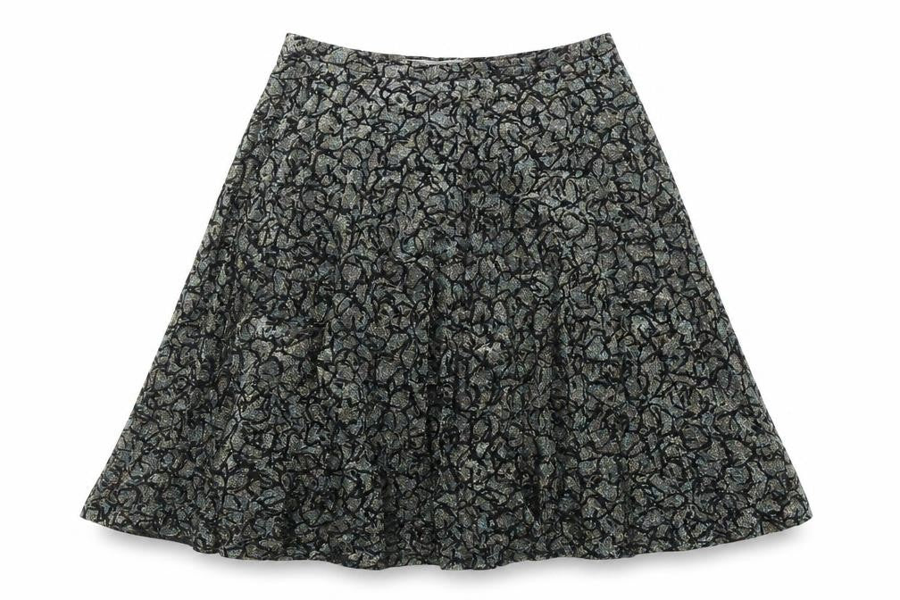 Exclusive Style Womens Black Geometric Polyester Swing Skirt Size 30 in Zip