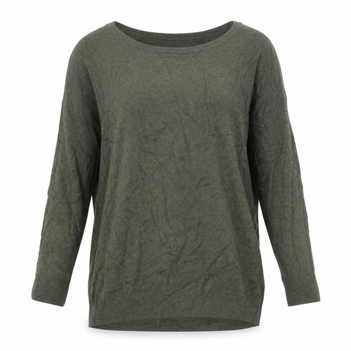 Teenis Womens Green Round Neck Viscose Pullover Jumper Size S