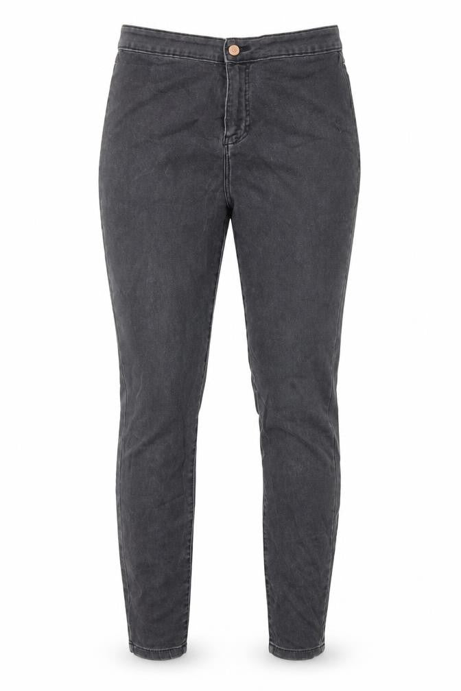 New Look Womens Grey Cotton Skinny Jeans Size 14 Regular Zip