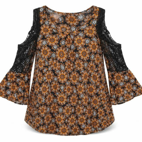Kiss the Sky Womens Multicoloured Floral Rayon Mini Size XS Boat Neck Pullover - Cold Shoulder