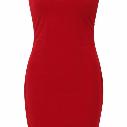 MissyEmpire Womens Red Polyester Bodycon Size 10 Off the Shoulder Lace Up