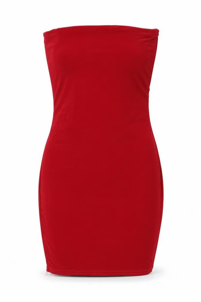 MissyEmpire Womens Red Polyester Bodycon Size 10 Off the Shoulder Lace Up