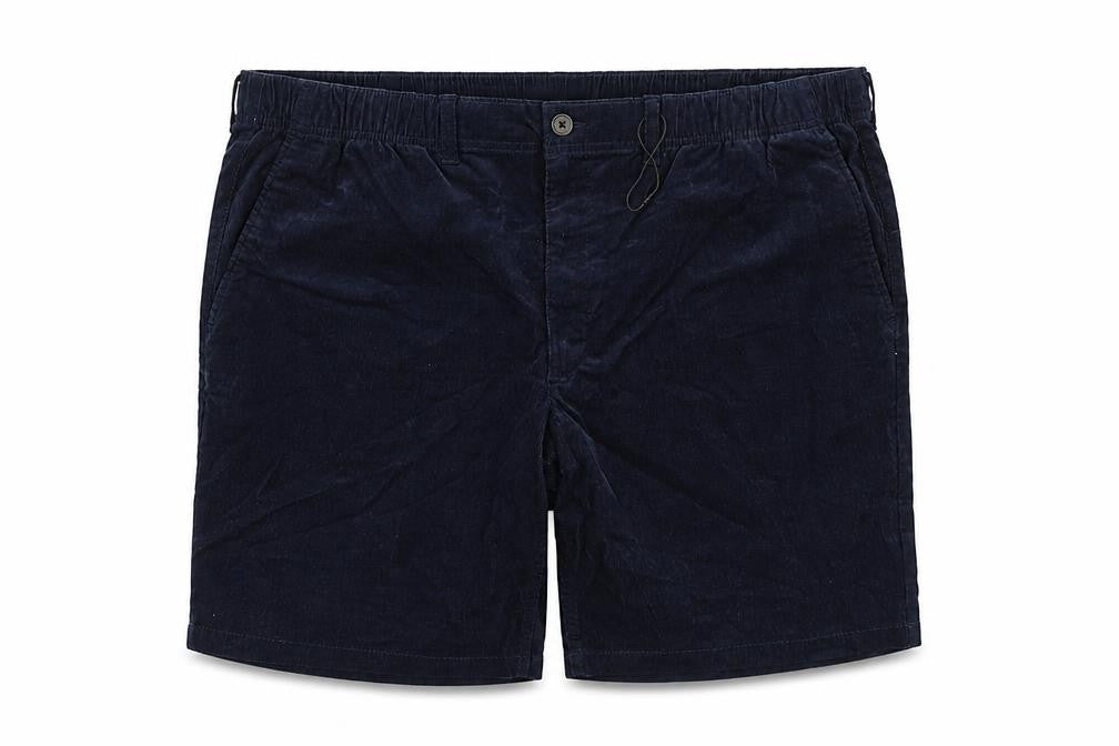 Marks and Spencer Womens Blue Cotton Chino Shorts Size 2XL L9 in Regular Button