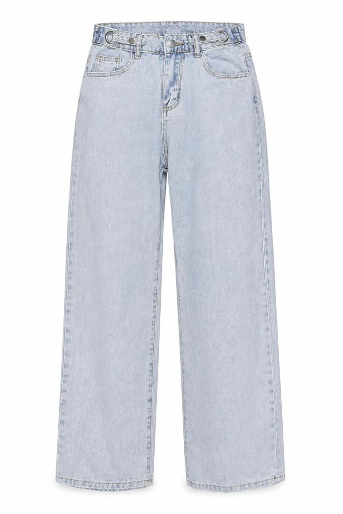Preworn Womens Blue Cotton Mom Jeans Size 26 in Regular Zip