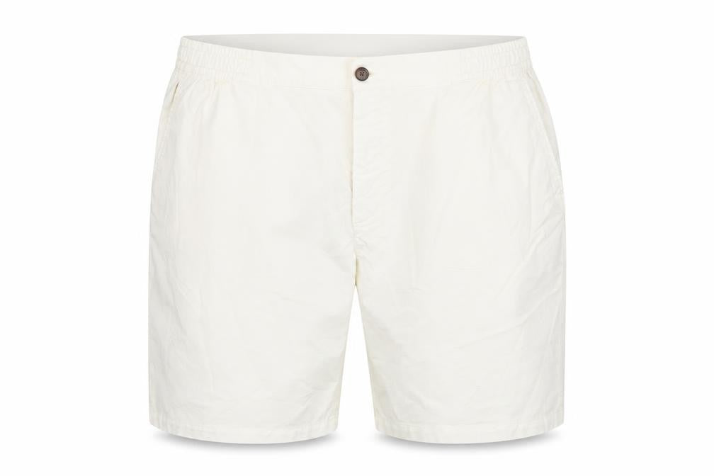 Marks and Spencer Womens White Cotton Chino Shorts Size 2XL Regular Zip