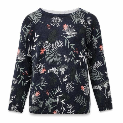 Debenhams Womens Blue Scoop Neck Geometric Viscose Pullover Jumper Size 10