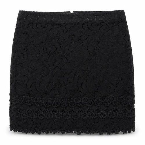 Topshop Womens Black Geometric Polyester Straight & Pencil Skirt Size 8 Zip