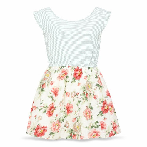Rare Womens Multicoloured Floral Cotton Fit & Flare Size 10 Scoop Neck Pullover
