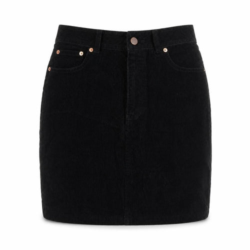 ASOS Womens Black Cotton Straight & Pencil Skirt Size 8 Zip