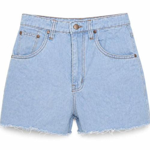 Nasty Gal Womens Blue Camel Boyfriend Shorts Size 6 Regular Zip
