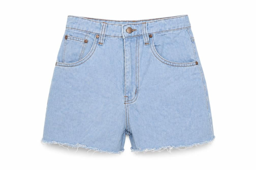 Nasty Gal Womens Blue Camel Boyfriend Shorts Size 6 Regular Zip