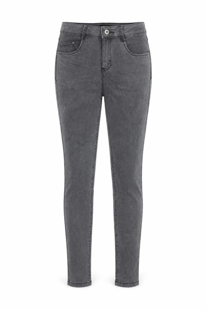 2 birds Womens Grey Cotton Skinny Jeans Size 10 Regular Zip