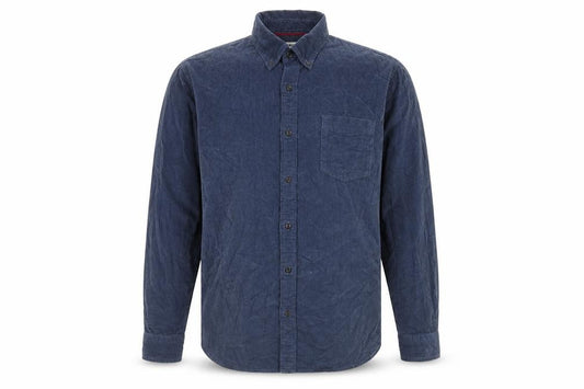 Goodthreads Mens Blue Cotton Button-Up Size L Collared Button