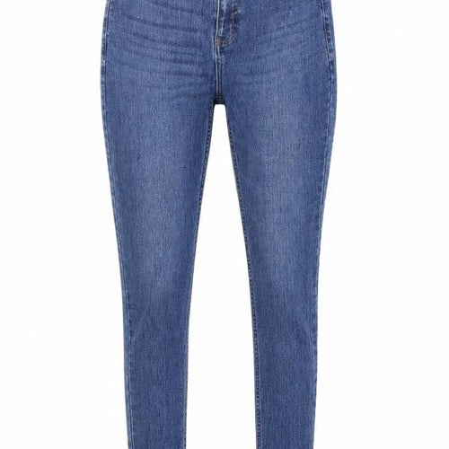 Marks and Spencer Womens Blue Herringbone Cotton Skinny Jeans Size 26 in L30 in Slim Zip