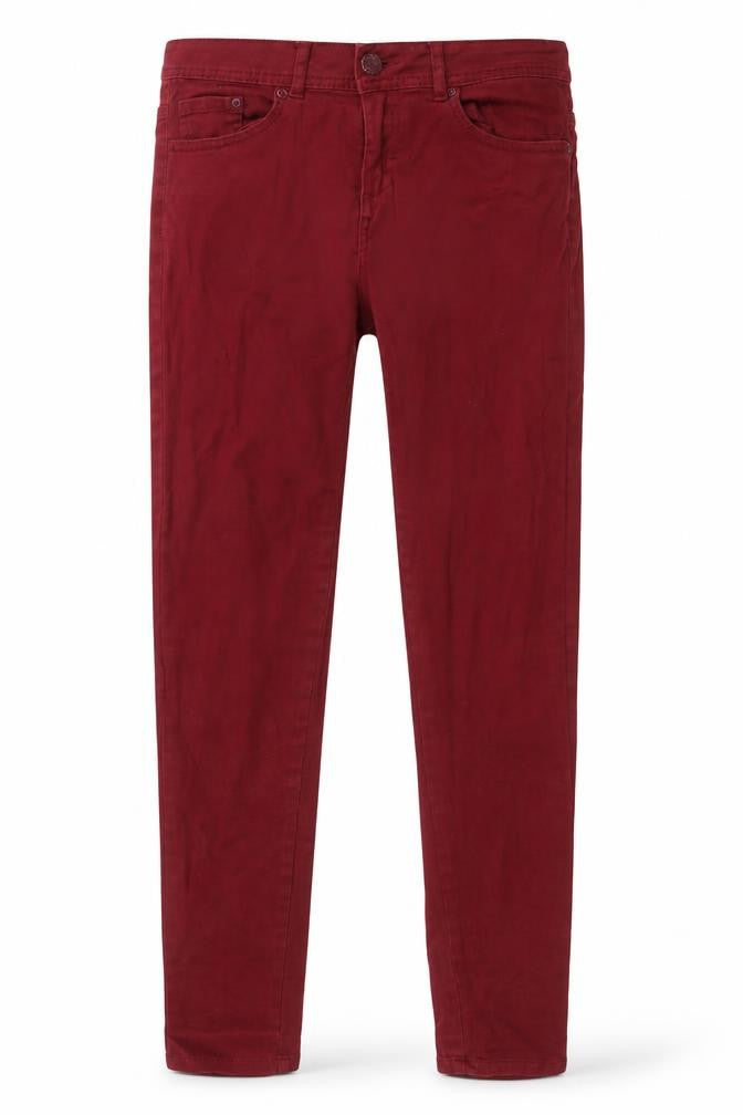 Yes Yes Womens Red Cotton Skinny Jeans Size 10 Regular Zip