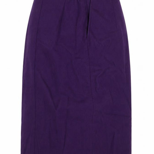 Corey Lynn Womens Purple Polyester Straight & Pencil Skirt Size 8 Zip