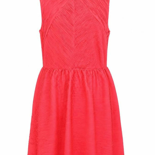 Topshop Womens Pink Polyester Fit & Flare Size 14 Boat Neck Zip