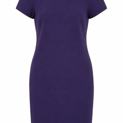 M&Co Womens Blue Polyester Pencil Dress Size 10 Boat Neck Zip