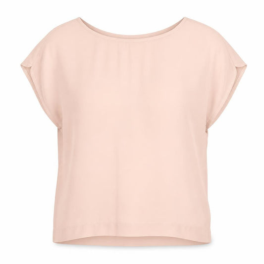 Front view of Next women’s pink polyester basic blouse, size UK 12, round neck