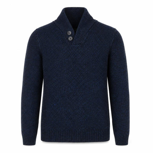 NEXT Mens Blue V-Neck Acrylic Henley Jumper Size S Long Sleeve