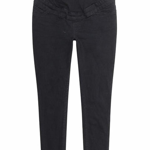 New Look Womens Black Herringbone Cotton Skinny Jeans Size 10 Regular
