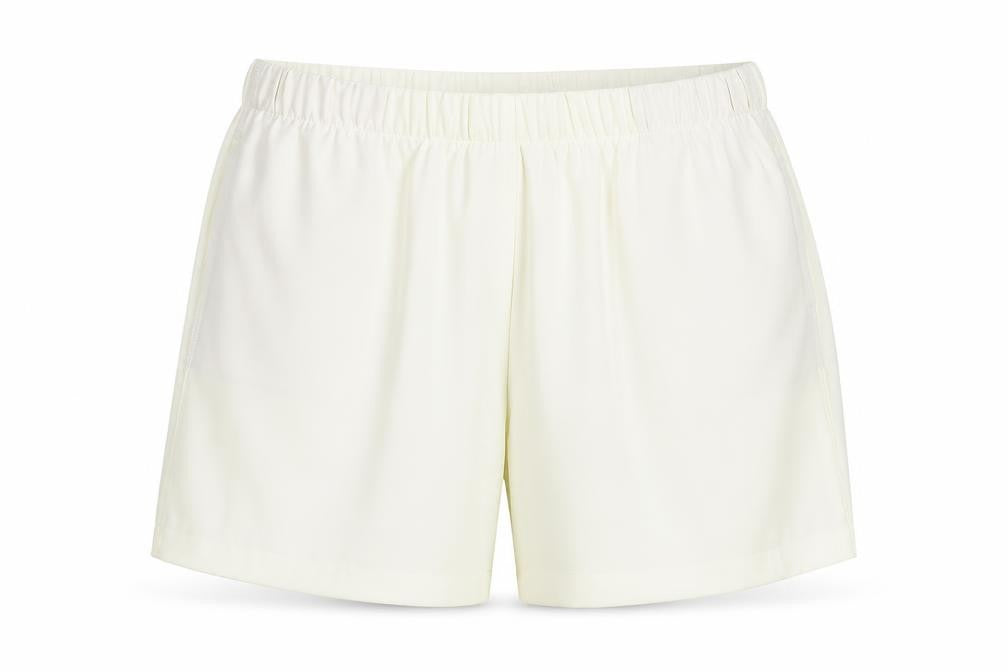 Marks & Spencer Womens Ivory Polyester Basic Shorts Size 20 Regular Pull On