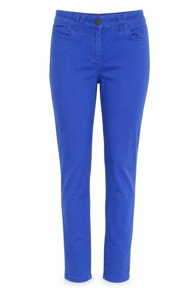 Marks and Spencer Womens Blue Cotton Skinny Jeans Size 10 Regular Zip