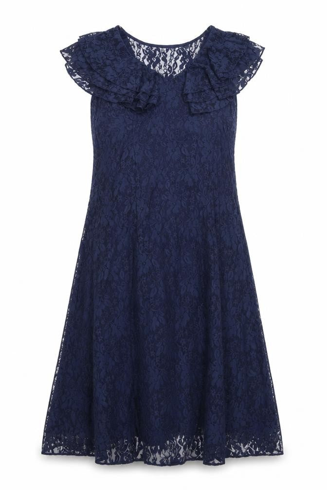 Glamorosa Womens Blue Floral Polyamide Trapeze & Swing Size 14 V-Neck Pullover