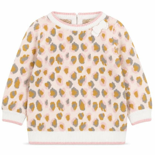 Cynthia Rowley Girls Pink Animal Print Acrylic Pullover Jumper Size 3-6 Months Pullover