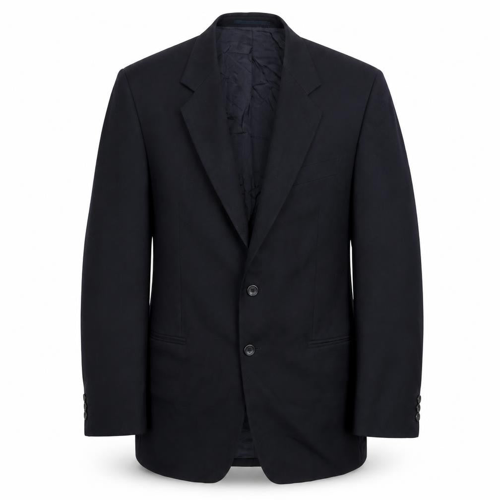 Front view of chatleys men’s blue viscose jacket blazer, size 40, regular