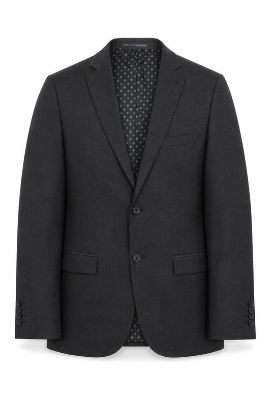 Front view of Next men’s grey polyester jacket blazer, size 36, regular