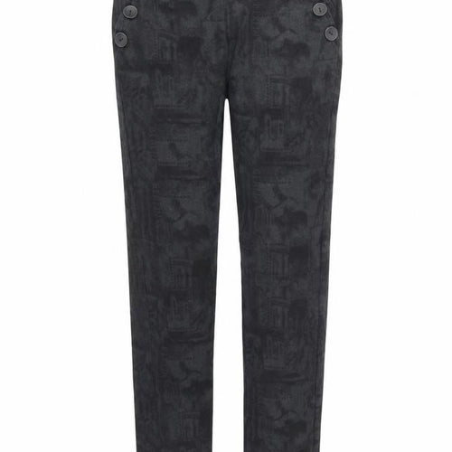 Preworn Girls Black Geometric Cotton Straight Jeans Size M Regular
