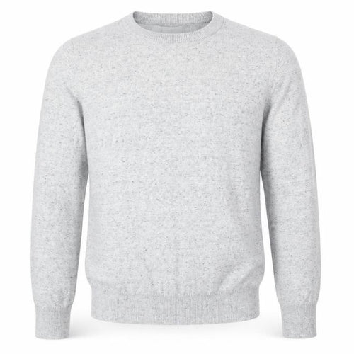 Marks and Spencer Mens Grey Round Neck Cotton Pullover Jumper Size S Long Sleeve