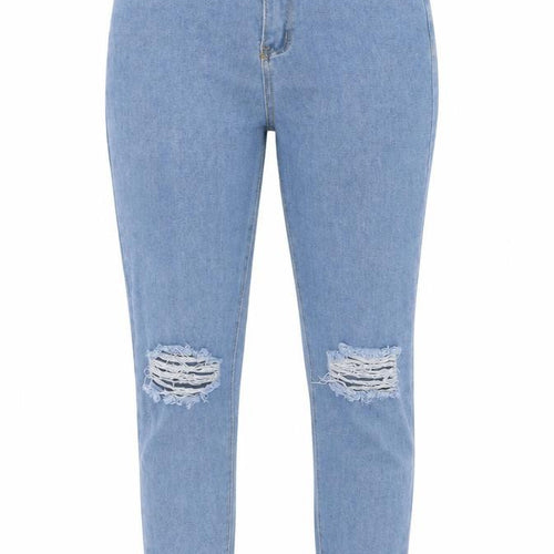 Boohoo Womens Blue Cotton Skinny Jeans Size 8 Regular Zip