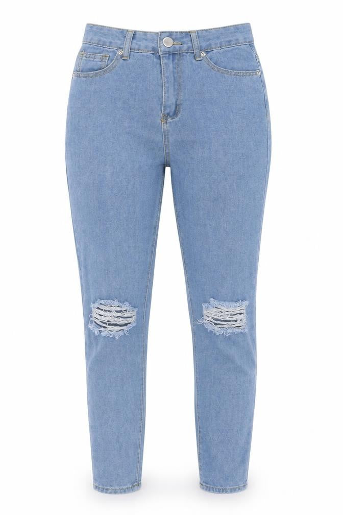 Boohoo Womens Blue Cotton Skinny Jeans Size 8 Regular Zip
