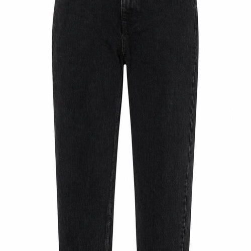 Topshop Womens Black Cotton Straight Jeans Size 30 in Regular Zip