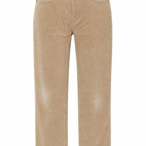 Marks and Spencer Womens Beige Cotton Trousers Size 12 L29 in Regular Button