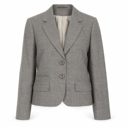 Front view of Next women’s brown wool jacket blazer, size UK 12
