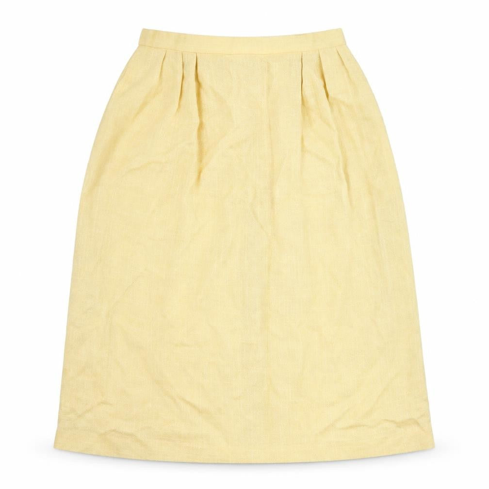 Jones New York Womens Yellow Polyester Tulip Skirt Size 10 Zip